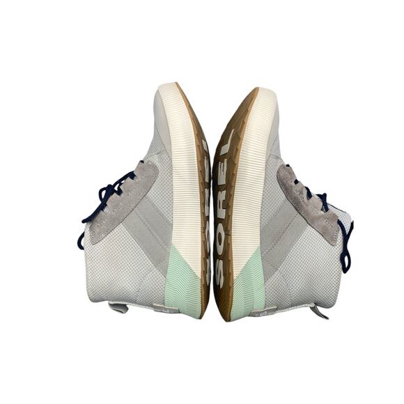 Sorel Womens Gray Out N About III Full Grain Leather Upper Mid Top Sneakers 8.5 - Picture 5 of 11